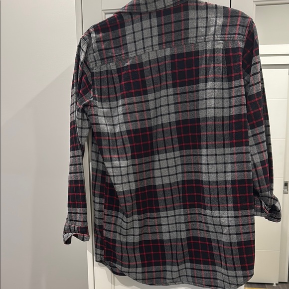 GAP Kids Plaid Flannel Shirt - Red and Gray - Picture 5 of 6